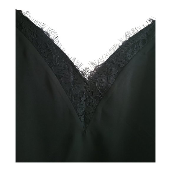 Abound Black Crepe Fringed Cami Top - Picture 2 of 3